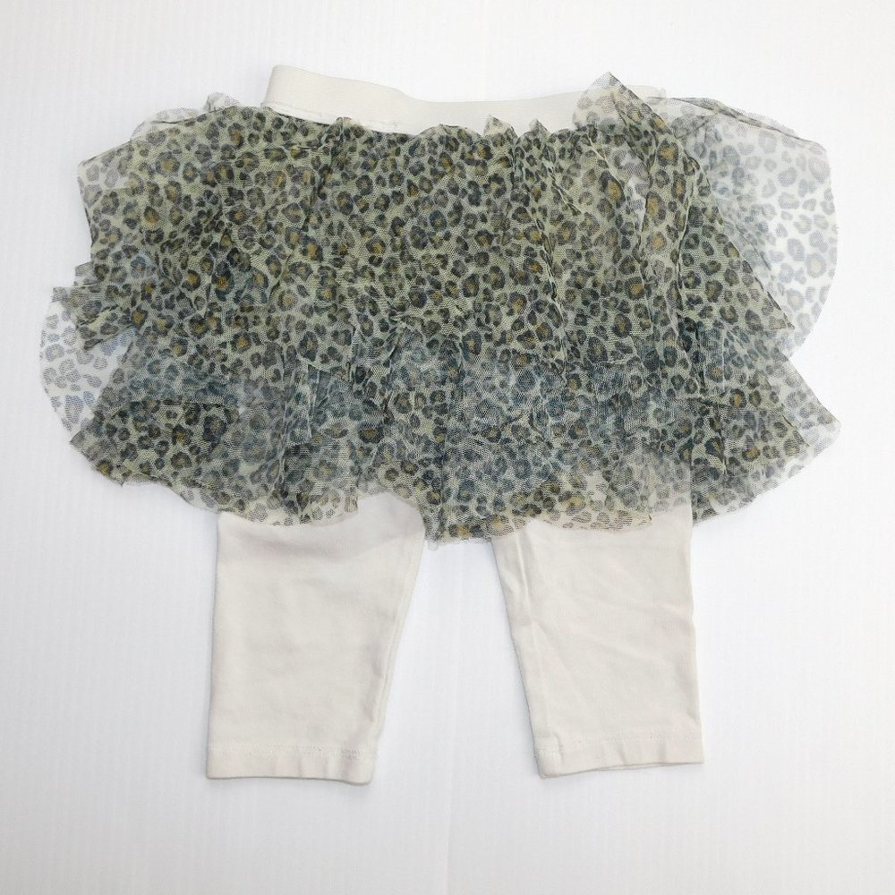 The Children's Place Cream Tights with Leopard Print Tutu Baby Girls 9-12 Months
